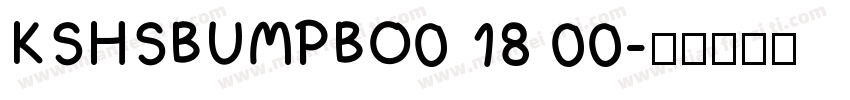 KSHSBUMPBO0 18 00字体转换